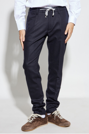 Eleventy Wool pleated trousers
