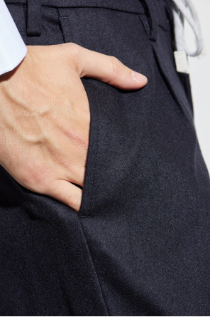 Eleventy Wool pleated trousers