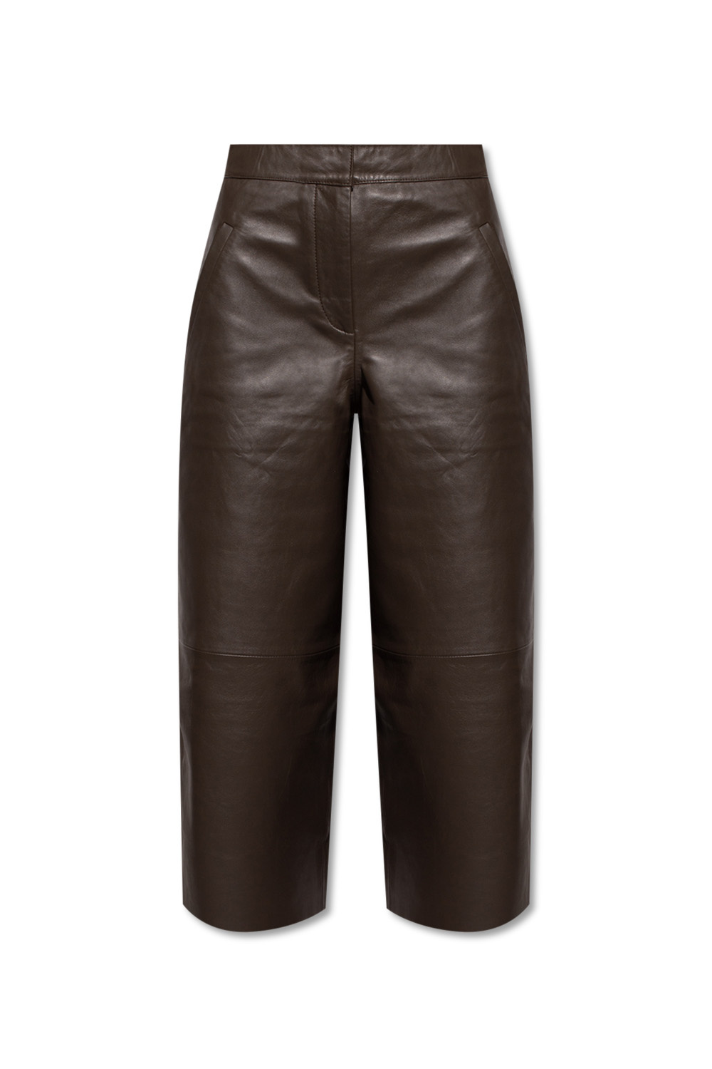 AllSaints ‘Leah’ leather Jeans-Shorts trousers