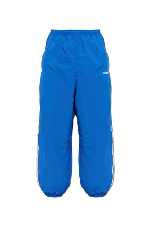 Trousers with embroidered logo