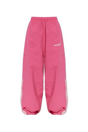 Trousers with embroidered logo