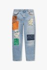 Alanui light blue Jeans with patches