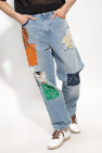 Alanui light blue Jeans with patches