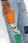 Alanui light blue Jeans with patches