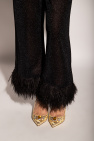 Oseree Feather-trim trousers