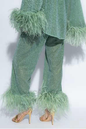 Oseree Ostrich Feather Trousers