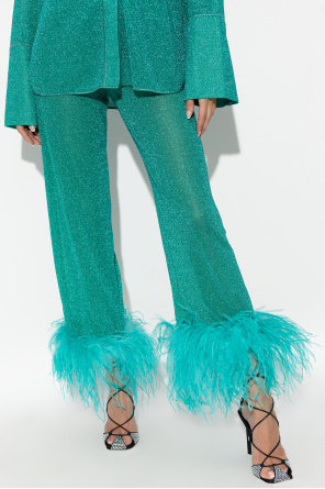 Oseree Trousers with feathers