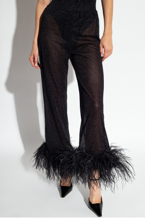 Oseree John trousers with feathers