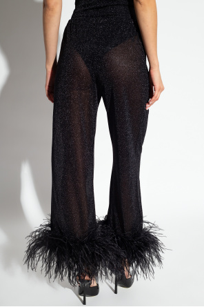 Oseree John trousers with feathers