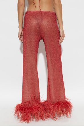 Oseree Pants with feathers