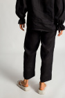 asymmetric chain-trim mini dress Schwarz ‘Lyna’ linen fitted trousers