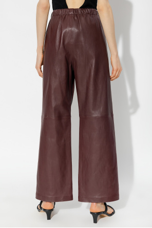 x Aries fleece shorts ‘Lutz’ leather Fray trousers
