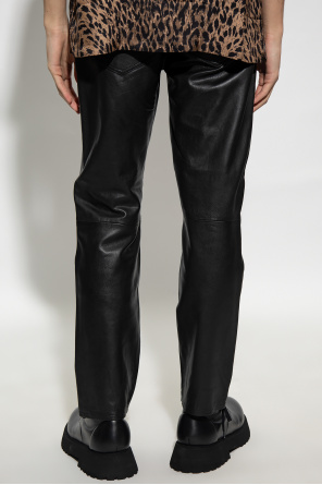 AllSaints ‘Lynch’ leather Lotan trousers