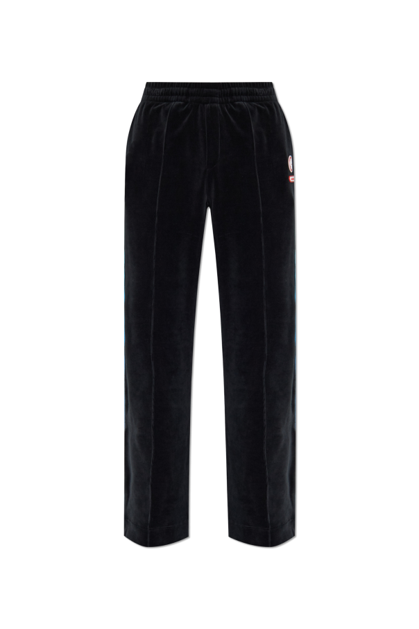 Velour trousers with logo od Casablanca