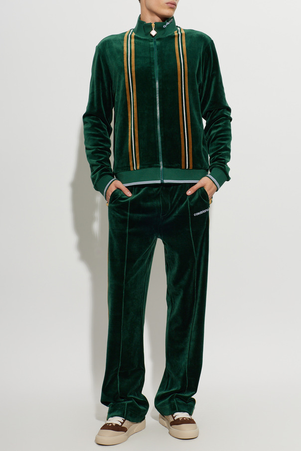 Casablanca Velvet track pants with logo
