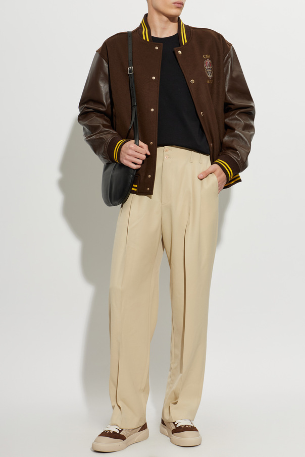 Casablanca Pantalones de lana de pernera ancha