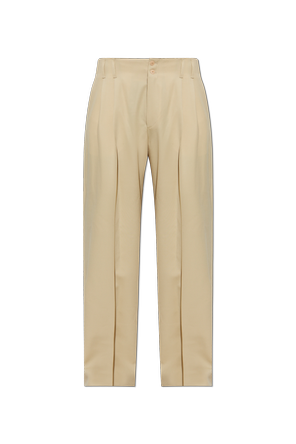 Wool wide-leg pants