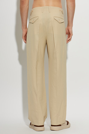 Casablanca Pantalones de lana de pernera ancha