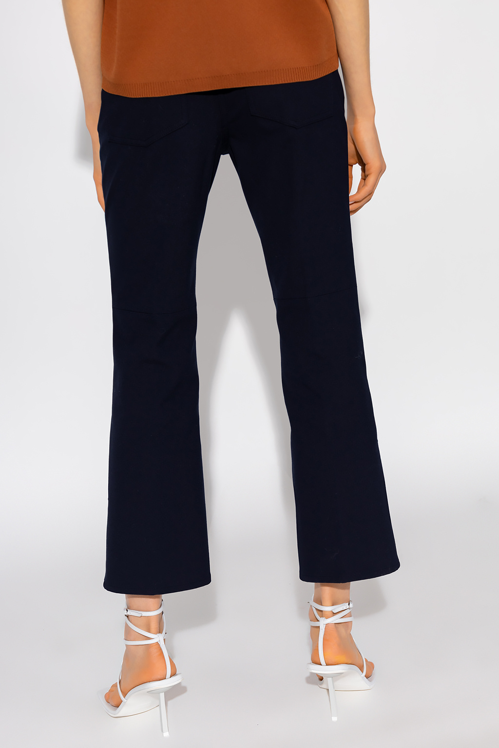 Navy blue Trousers with flared legs Theory