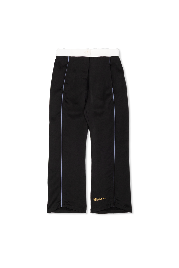 Trousers with embroidered logo od Marni Kids