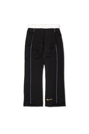Trousers with embroidered logo