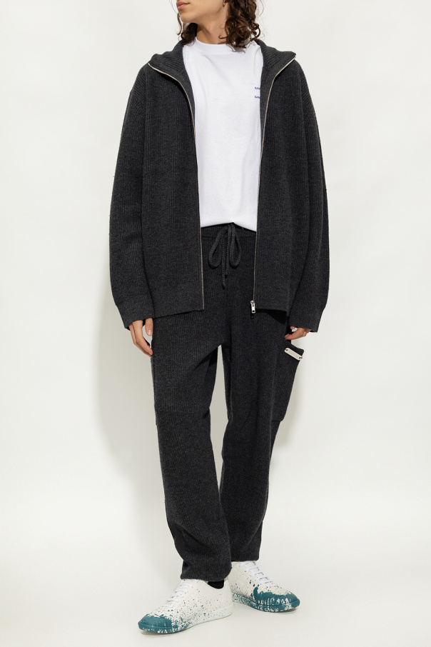 Helmut Lang Wool cut-out trousers