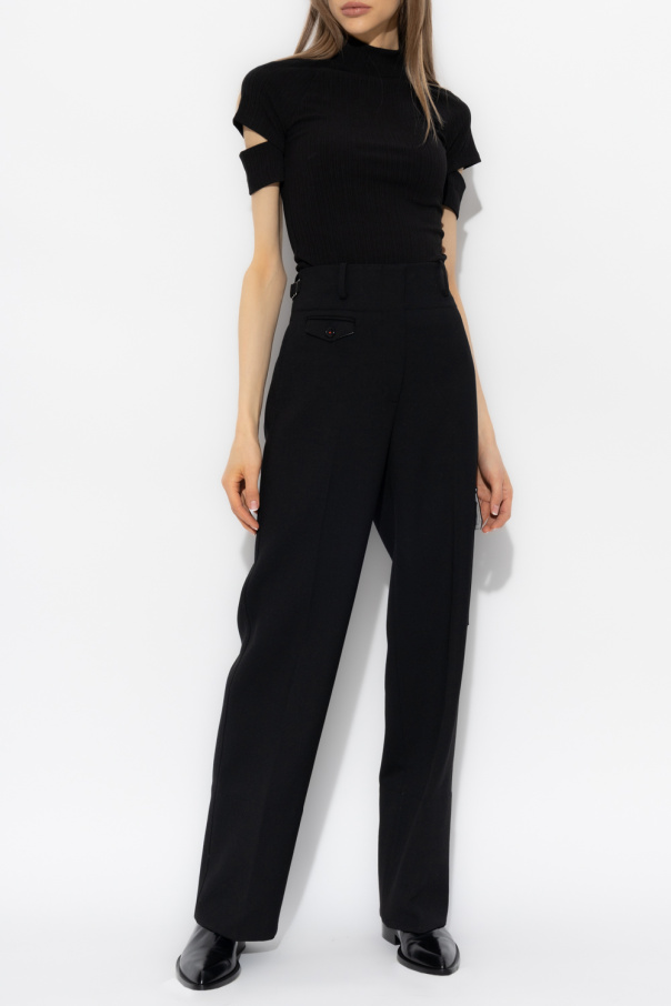 Helmut Lang Pleat-front Waschung trousers