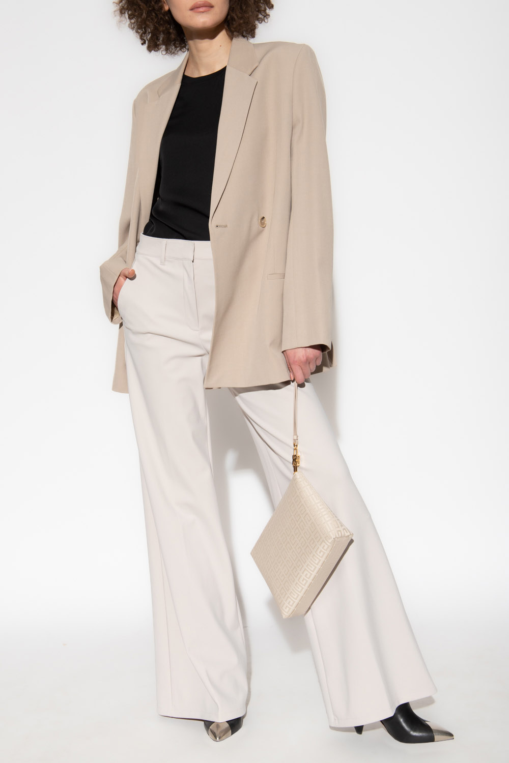 Grey Pleat - front trousers Theory - La DoubleJ Long And Sassy silk wrap  dress - GenesinlifeShops Canada