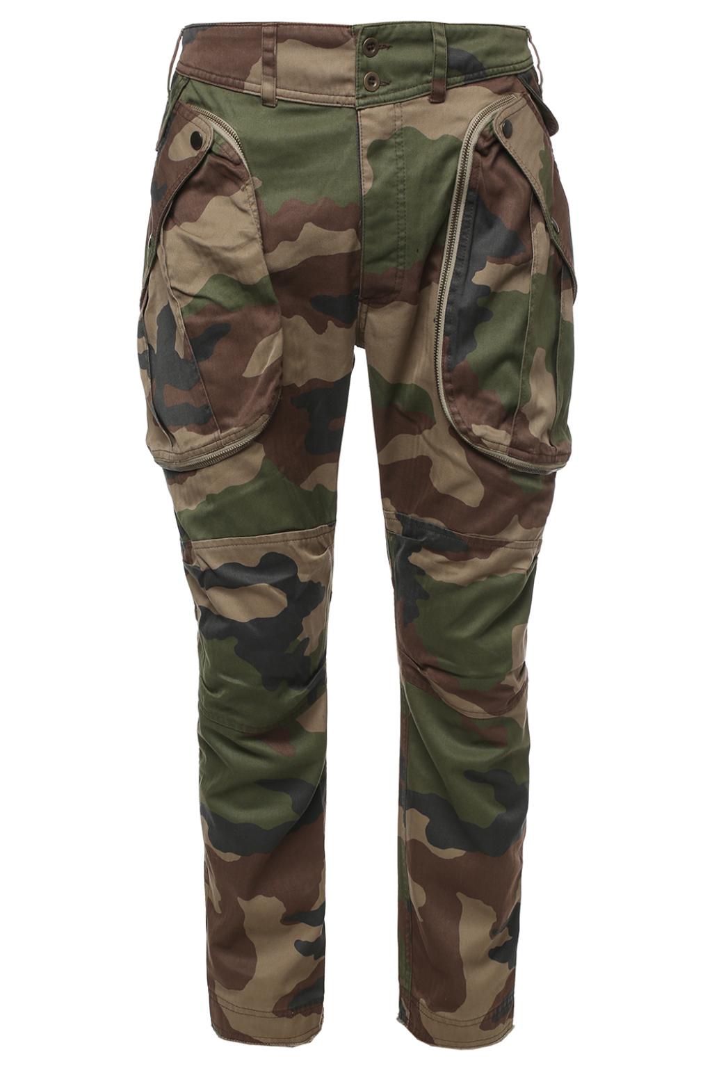 cropped camo trousers