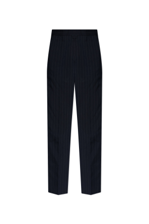 Pinstripe pattern trousers
