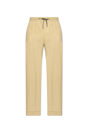 Linen trousers with crease