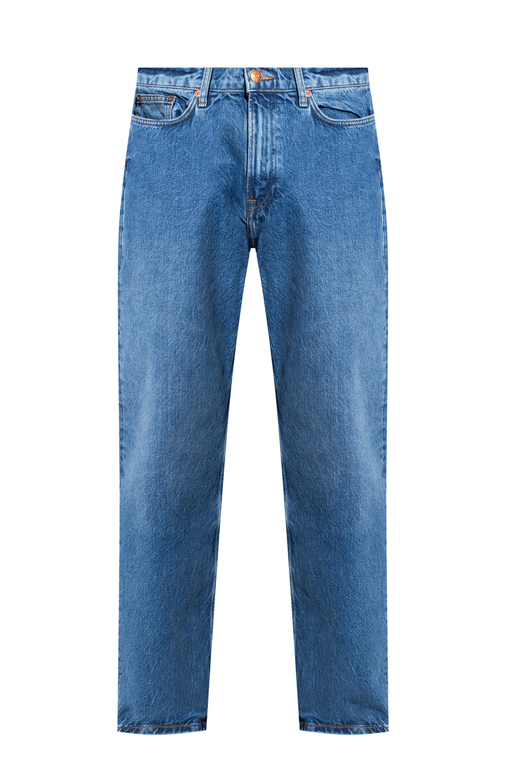 Samsøe Samsøe logo panelled straight-leg jeans