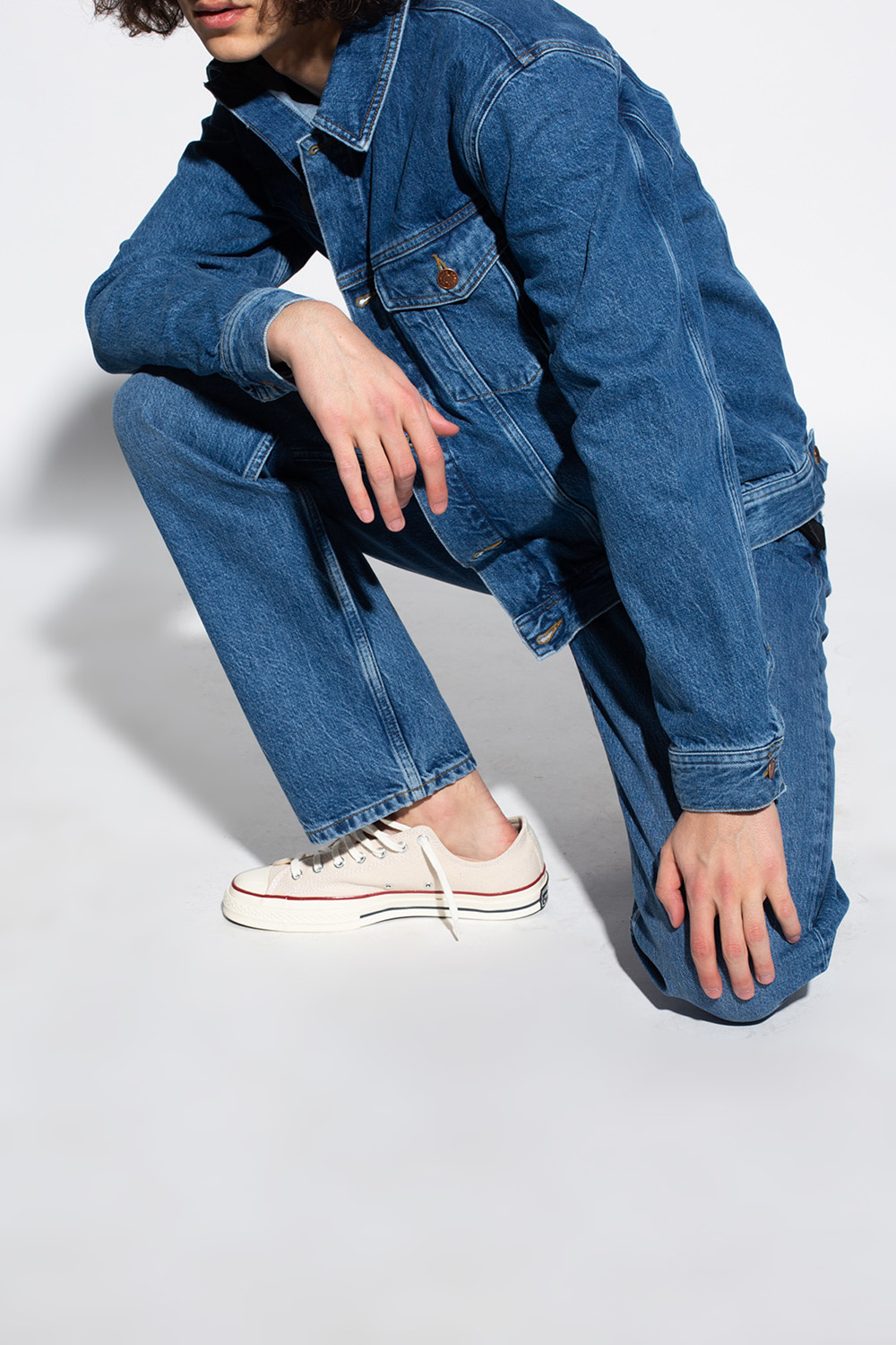 Samsøe Samsøe logo panelled straight-leg jeans
