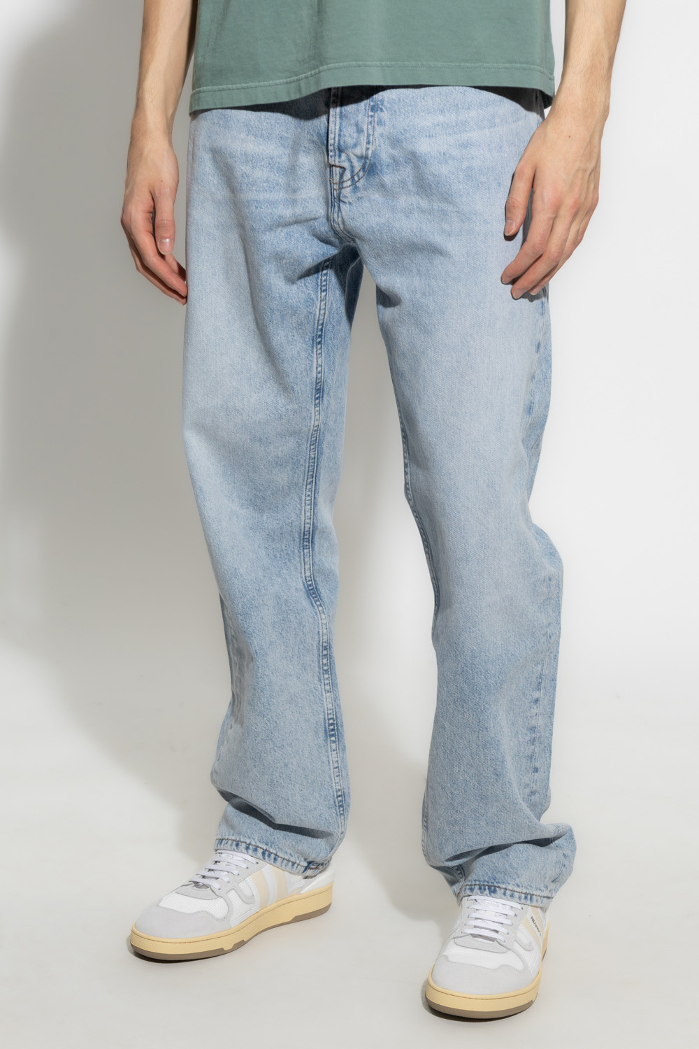 GenesinlifeShops Guyana - Light blue 'Roger' loose jeans Samsøe Samsøe -  five pockets slim fit Nick jeans