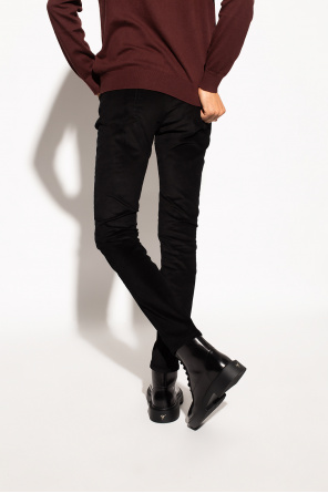 Straight-fit herringbone pants Corduroy trousers