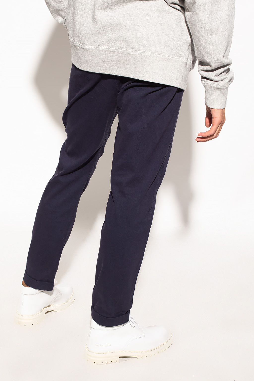 zipped track pants Trousers with logo