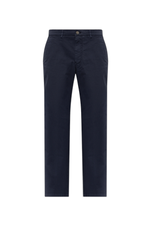 Straight-leg cotton trousers