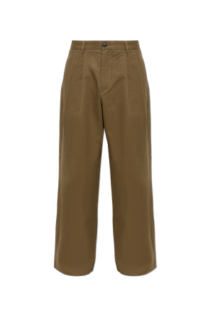 Wool pleated trousers