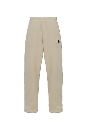 Track pants with logo patch
