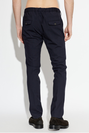 Eleventy Wełniane spodnie ze zwężanymi nogawkami