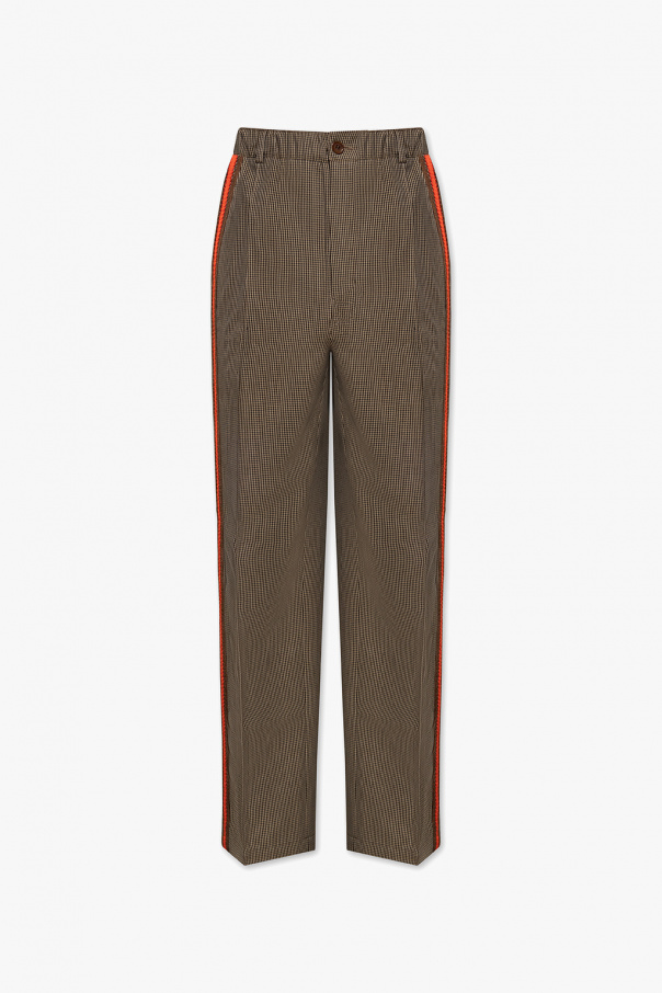 Wales Bonner Patterned trousers with side stripes