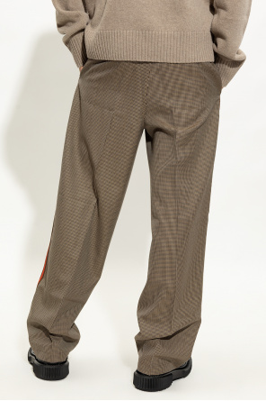 Wales Bonner Patterned trousers with side stripes
