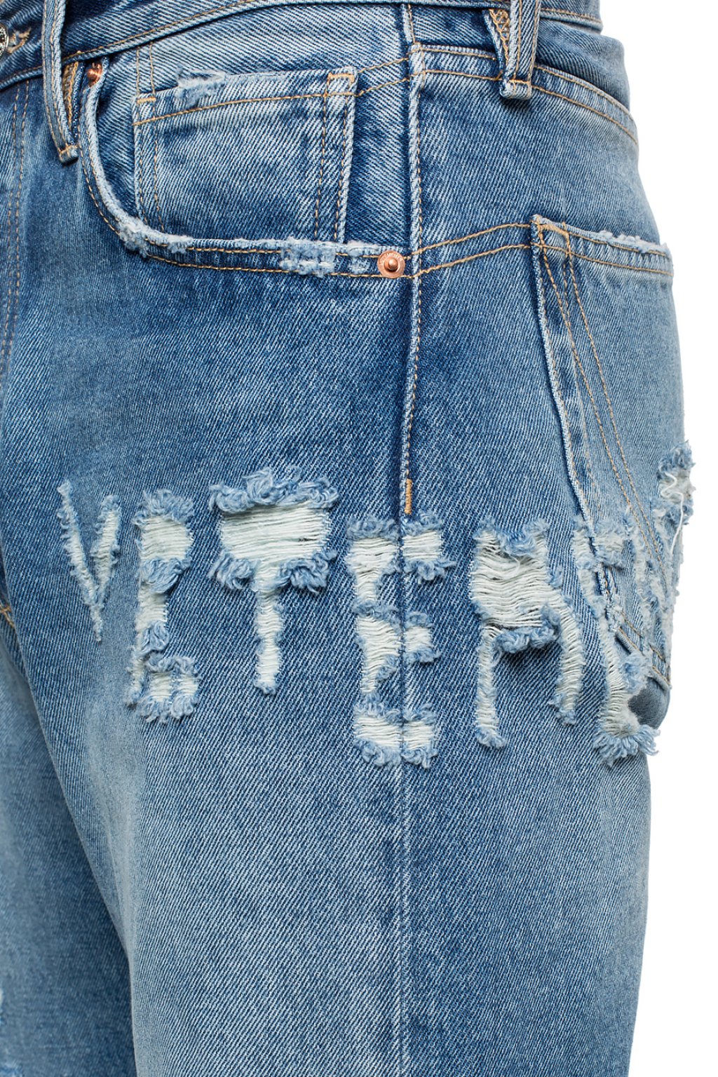 Blue Distressed jeans VETEMENTS - Pepe Jeans Kingston zip regular