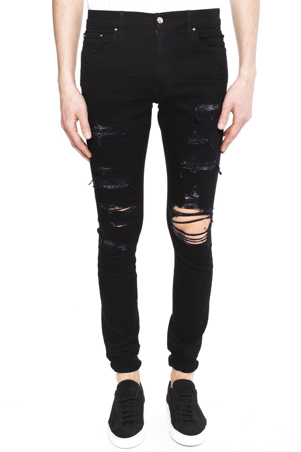 amiri swarovski jeans