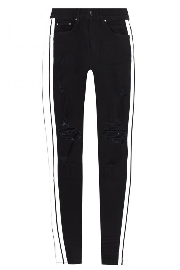 black jeans with white stripe on side