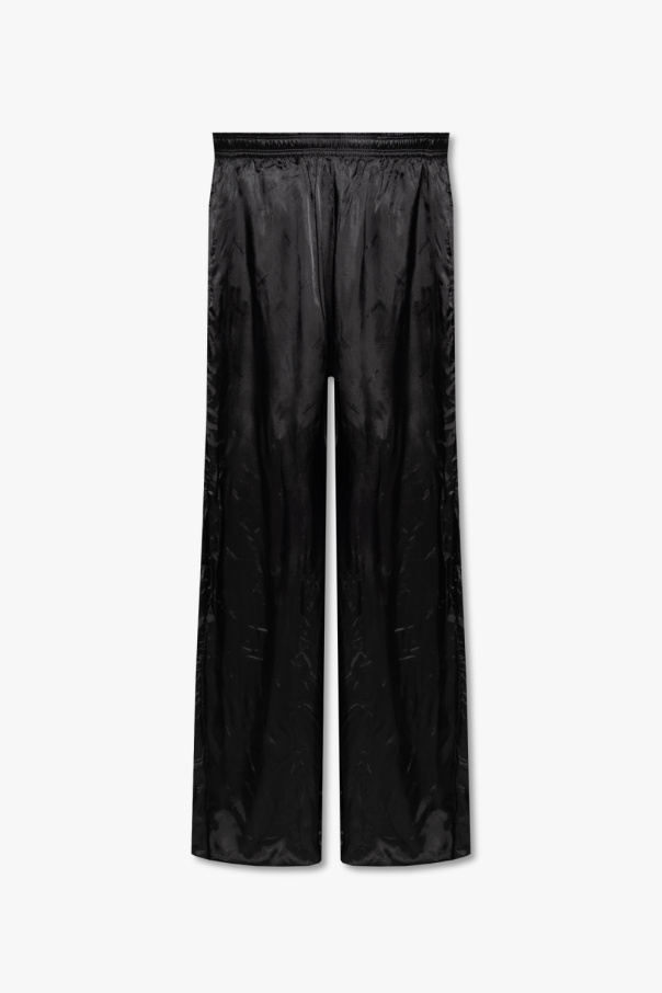 VETEMENTS Satin trousers with logo