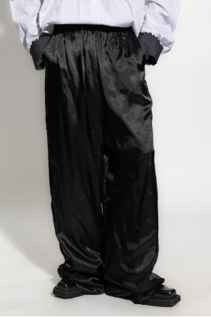 VETEMENTS Satin trousers Sleeve with logo