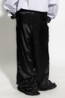 VETEMENTS Satin trousers with logo