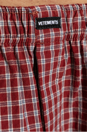 VETEMENTS Checked trousers