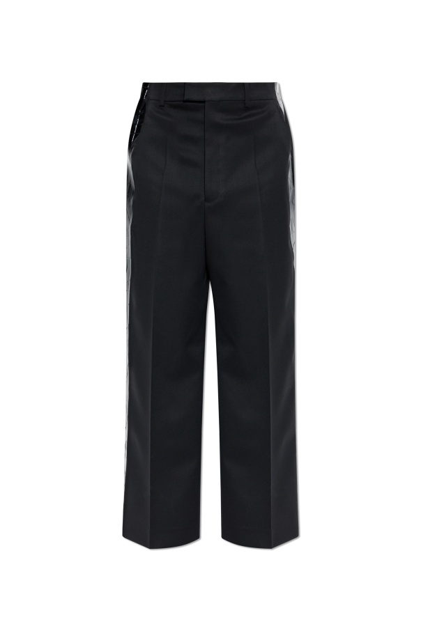 Creased trousers with decorative side stripes od VETEMENTS